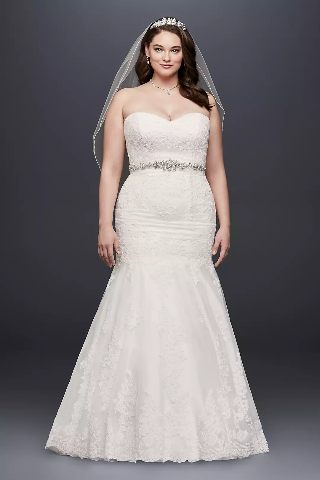 Sweetheart Trumpet Gown with Beaded Sash Image