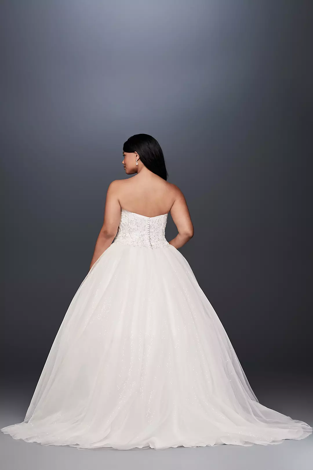 Beaded Illusion Bodice Ball Gown Wedding Dress | David's Bridal Beaded Illusion Bodice Ball Gown Wedding Dress | David's Bridal
