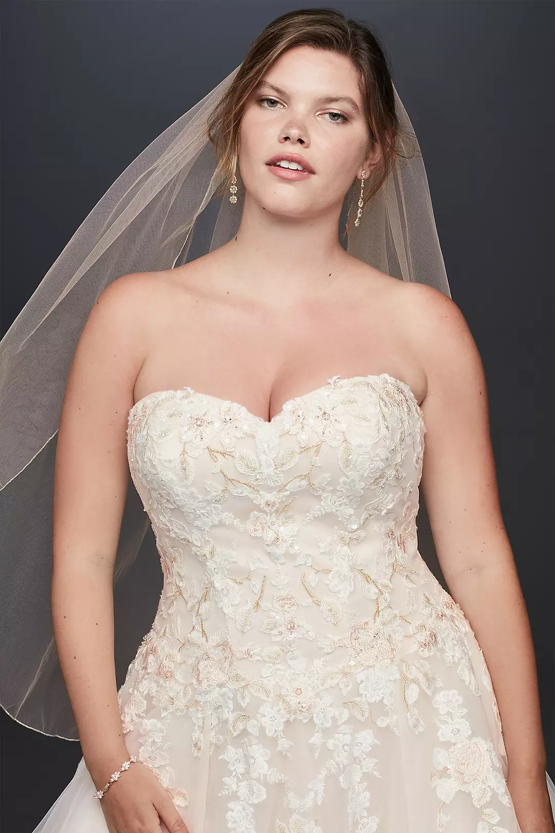As Is Lace Applique Plus Size Wedding Dress Image 3