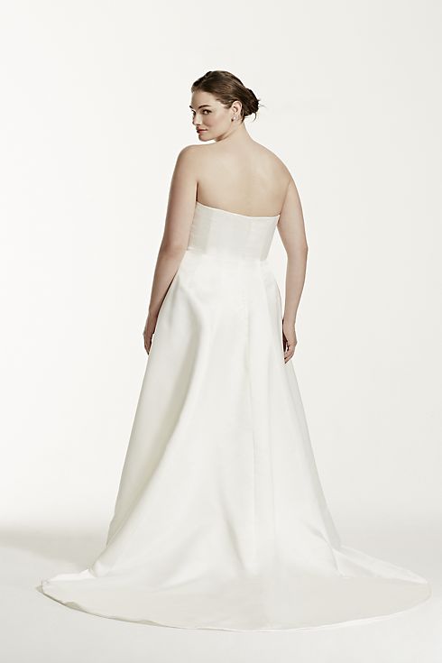 Plus Size Wedding Dress with Beaded Lace Jacket  Image 2