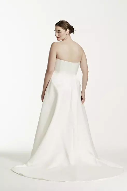 Plus Size Wedding Dress with Beaded Lace Jacket  Image 2