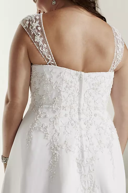 As-Is Plus Size Wedding Dress with Cap Sleeves Image 3