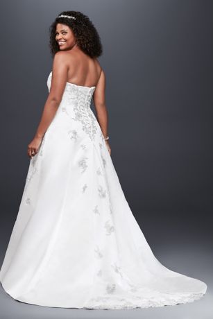Strapless A-line Wedding Dress with Side Drape | David's Bridal