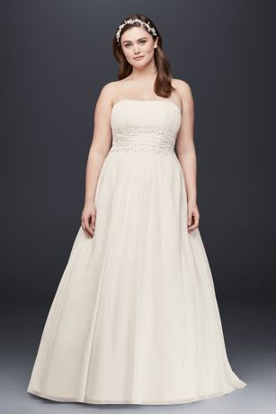 Long A-Line Strapless Dress - David's Bridal Collection