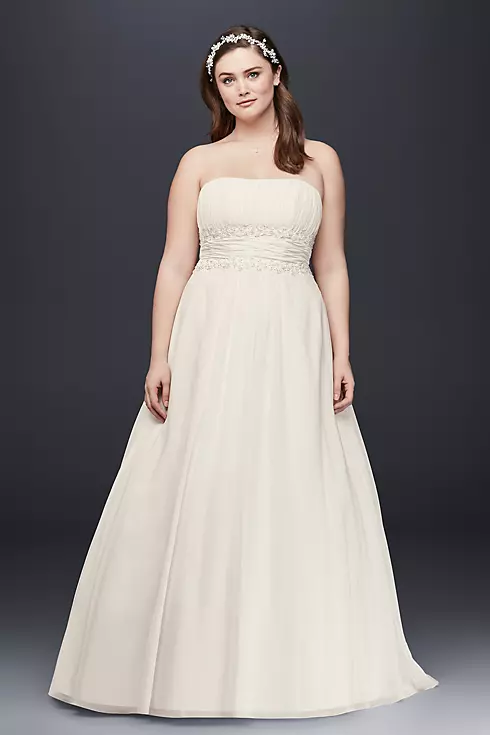 As-Is Chiffon Empire Waist Plus Size Wedding Dress Image 1