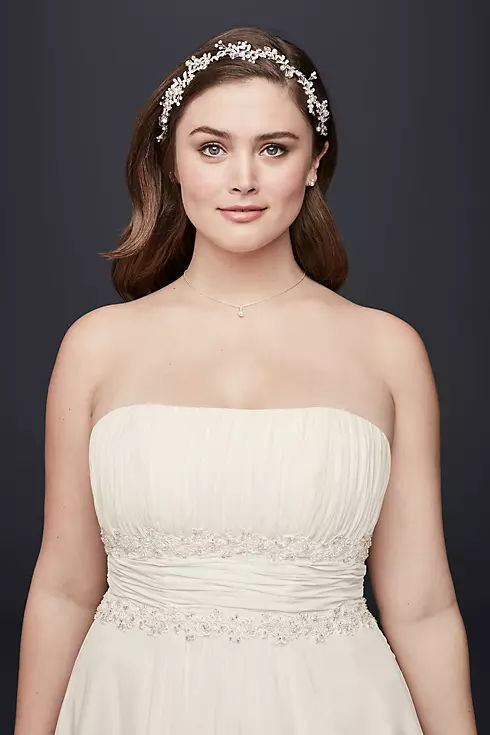 As-Is Chiffon Empire Waist Plus Size Wedding Dress Image 3