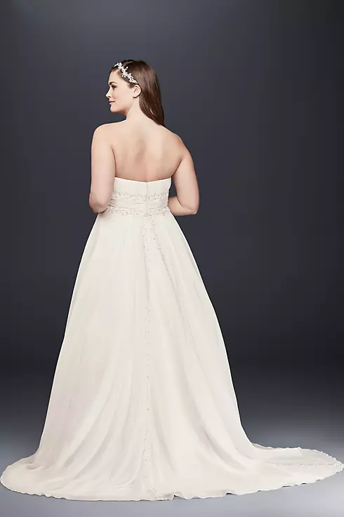 As-Is Chiffon Empire Waist Plus Size Wedding Dress Image 2