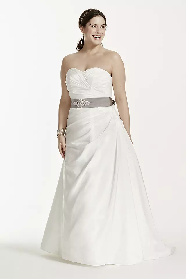 Taffeta A-Line Wedding Dress with Sweetheart Neck Image