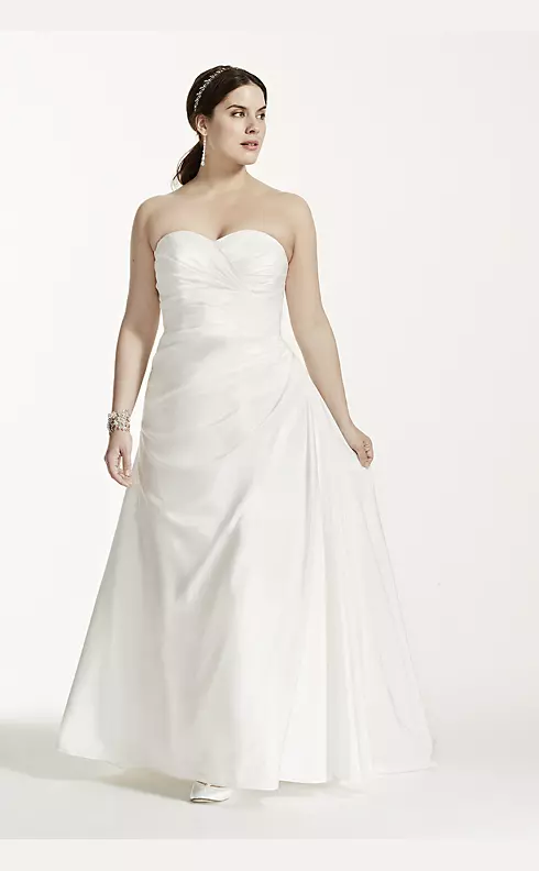 Taffeta A-Line Wedding Dress with Sweetheart Neck Image 3