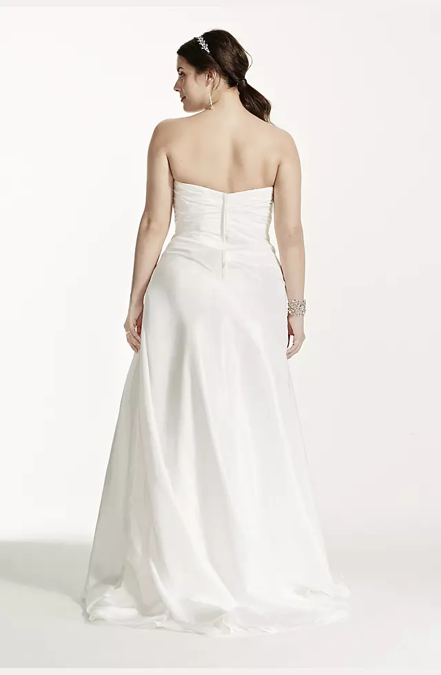 Taffeta A-Line Wedding Dress with Sweetheart Neck Image 2