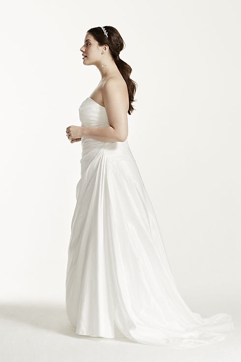 Taffeta A-Line Wedding Dress with Sweetheart Neck Image 6