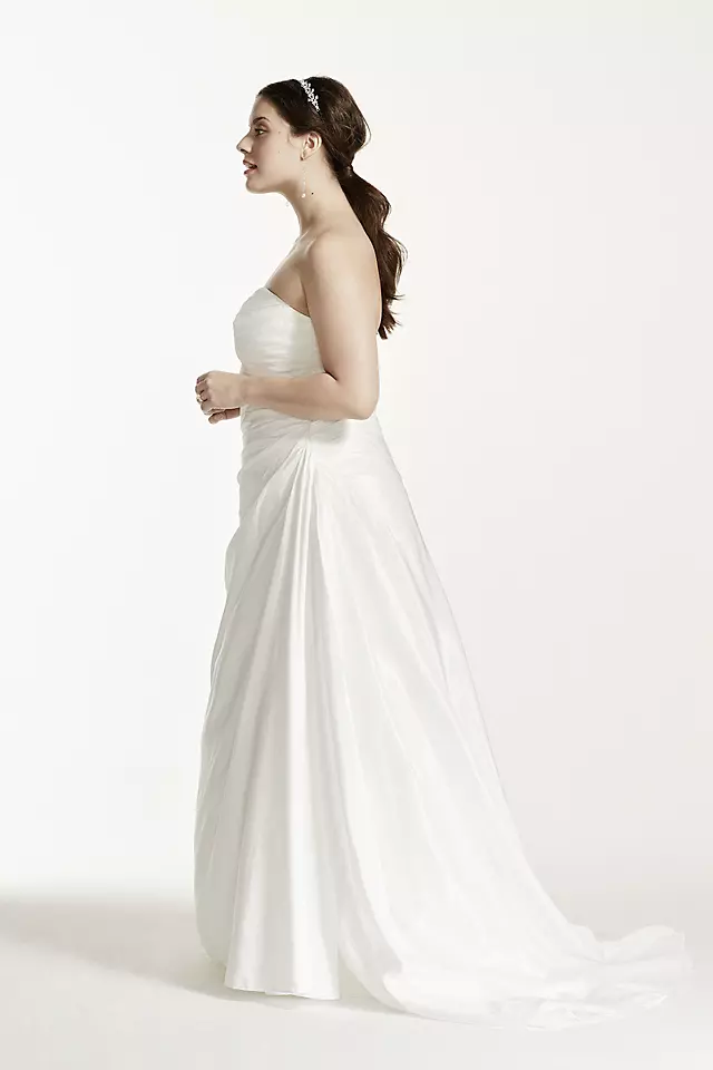 Taffeta A-Line Wedding Dress with Sweetheart Neck Image 4