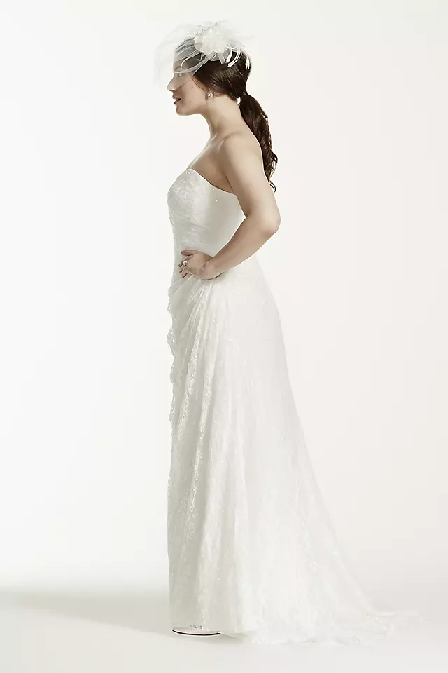 Sweetheart Strapless Lace Wedding Dress Image 4