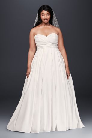 Short Strapless Empire Waist Wedding Dress