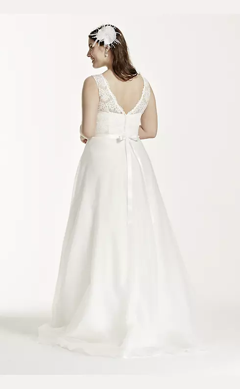 As-Is Illusion Lace A-Line Plus Size Wedding Dress Image 2