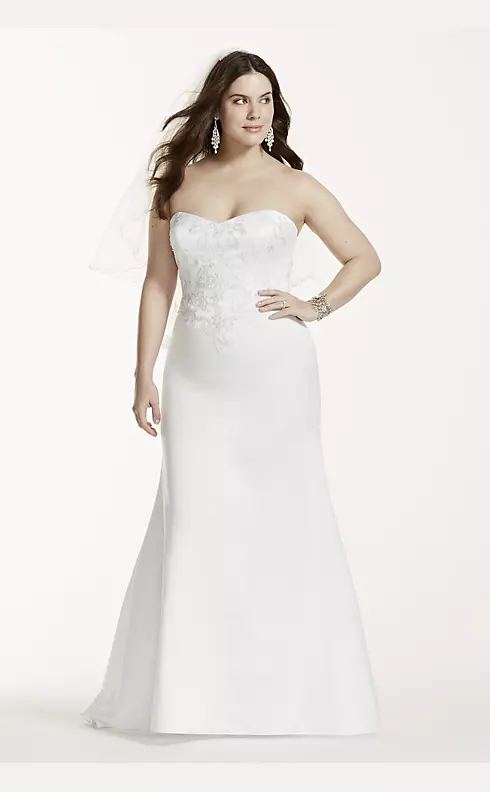 As-Is Lace Applique Plus Size Wedding Dress Image 1