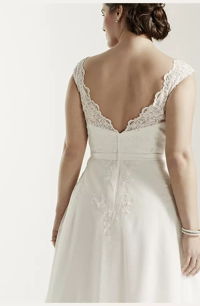 As-Is Tea Length  Plus Size Wedding Dress Image 4