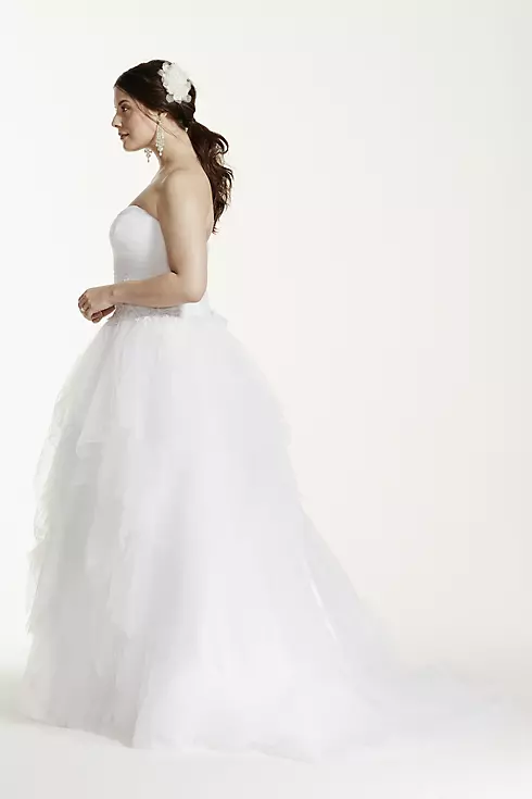 As-Is Jewel Tiered Tulle Plus Size Wedding Dress Image 2