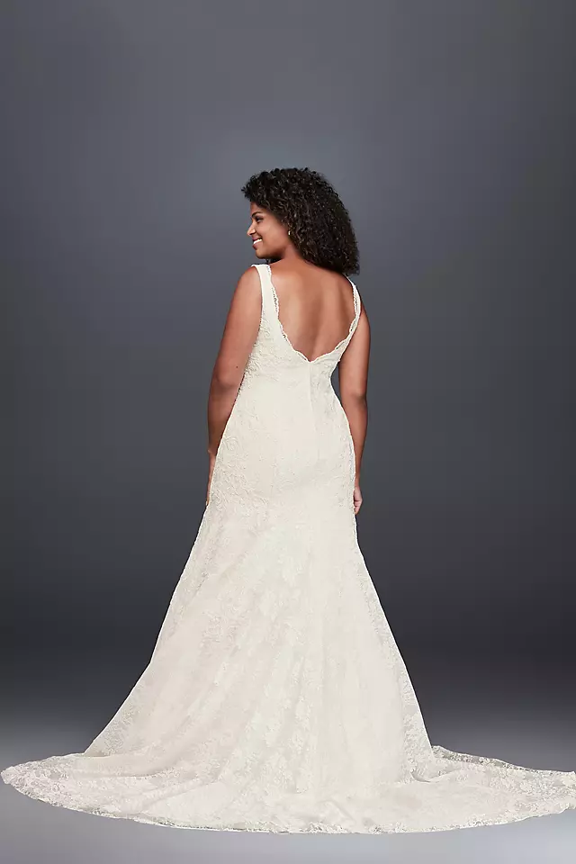 Jewel Lace Wedding Dress with Scalloped V-Neck   Image 2