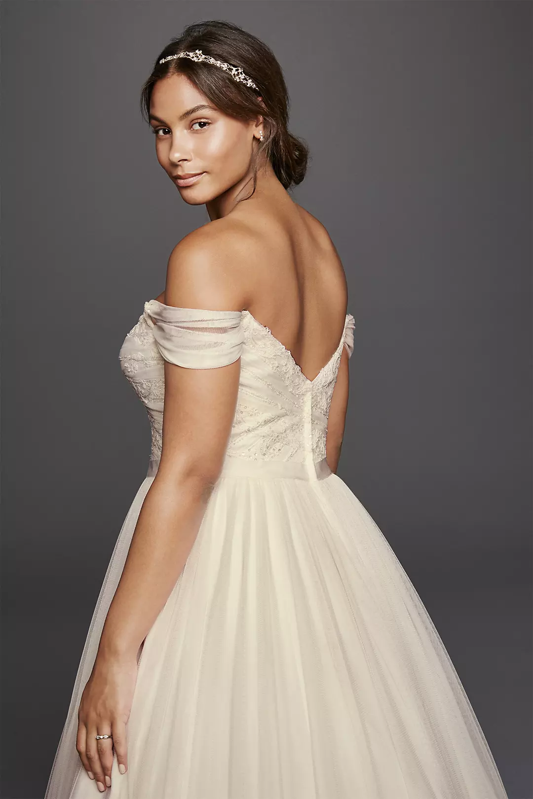 Tulle Beaded Lace Sweetheart Wedding Dress Image 3