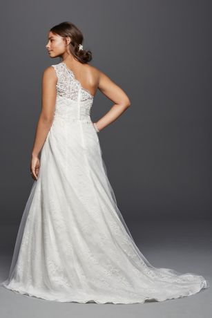 One Shoulder Backless Wedding Dress