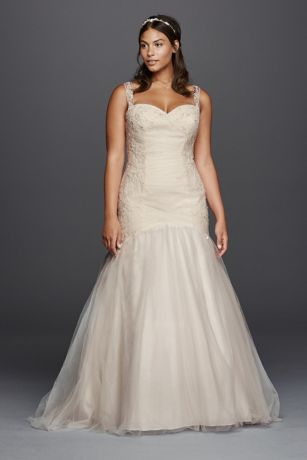 Trumpet Wedding Dress with Tank Straps