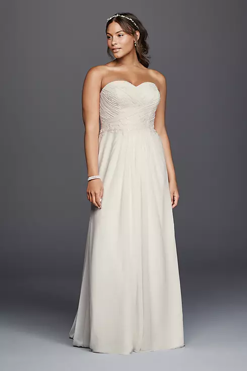 Chiffon Lace Sweetheart Wedding Dress  Image 1