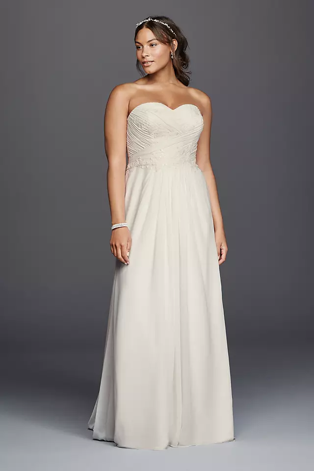 Chiffon Lace Sweetheart Wedding Dress  Image