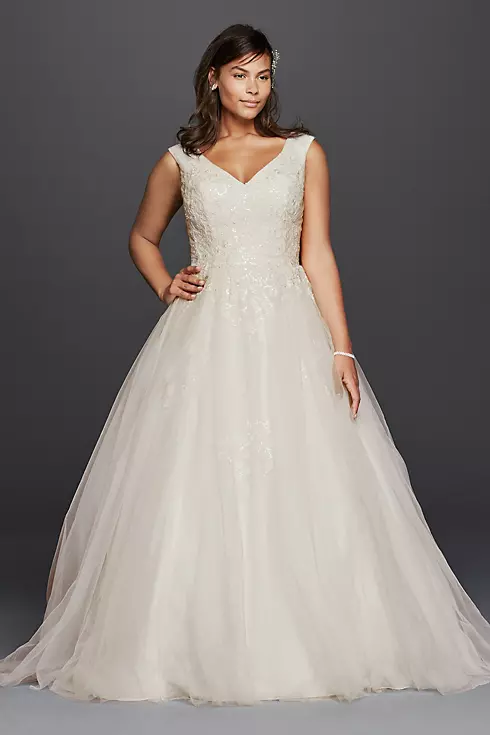 As-Is Plus Size Tank Tulle Wedding Dress Image 1