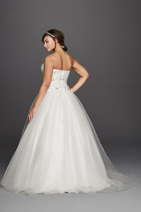 As-Is Jewel Plus Size Wedding Dress with Beading Image 2