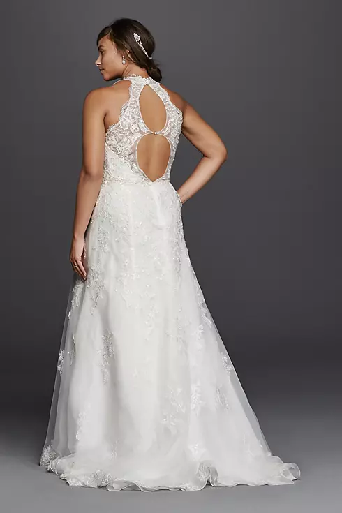 Jewel Lace Wedding Dress with Halter Neckline Image 2
