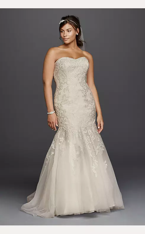 Jewel Lace Wedding Dress with Sweetheart Neckline Image 1