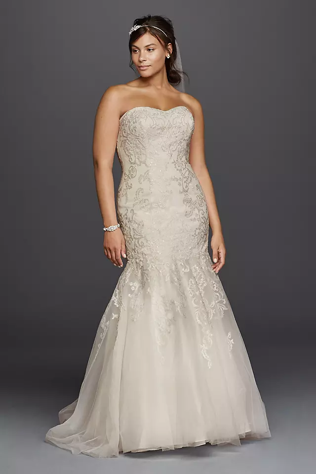 Jewel Lace Wedding Dress with Sweetheart Neckline Image