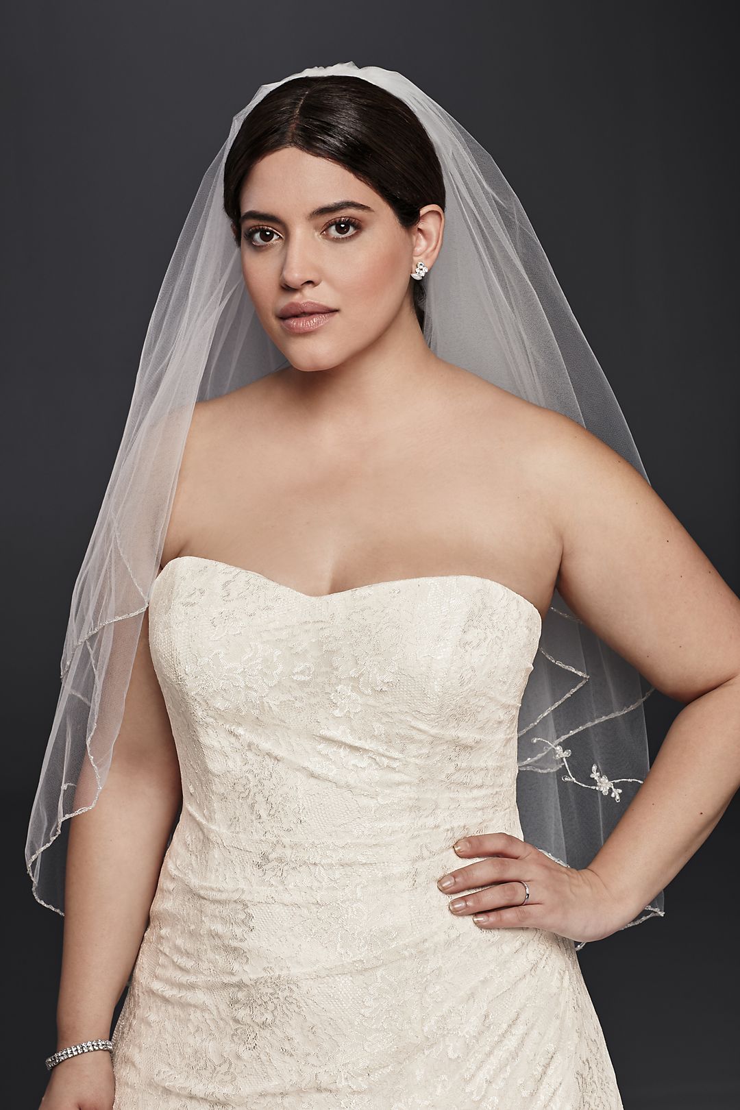 As-Is Allover Lace Plus Size A-Line Wedding Dress Image 4