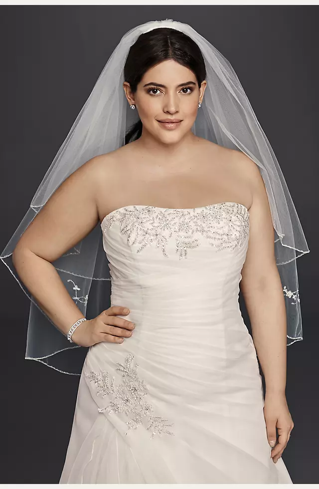 As-Is Organza and Lace Plus Size Wedding Dress Image 3