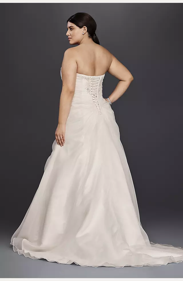 As-Is Organza and Lace Plus Size Wedding Dress Image 2