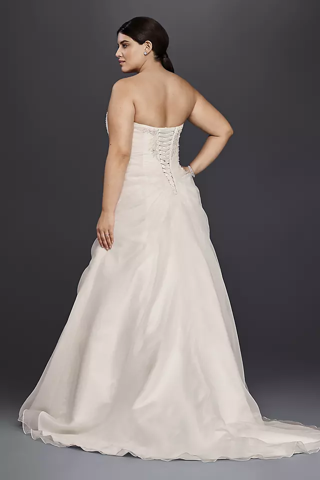 A-Line Wedding Dress with Appliques and Ruching Image 2