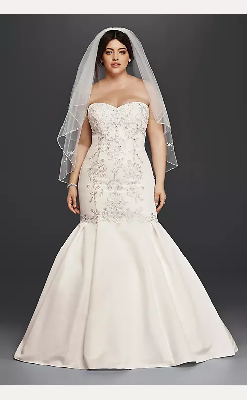 Trumpet Wedding Dress with Lace Bodice Image 1