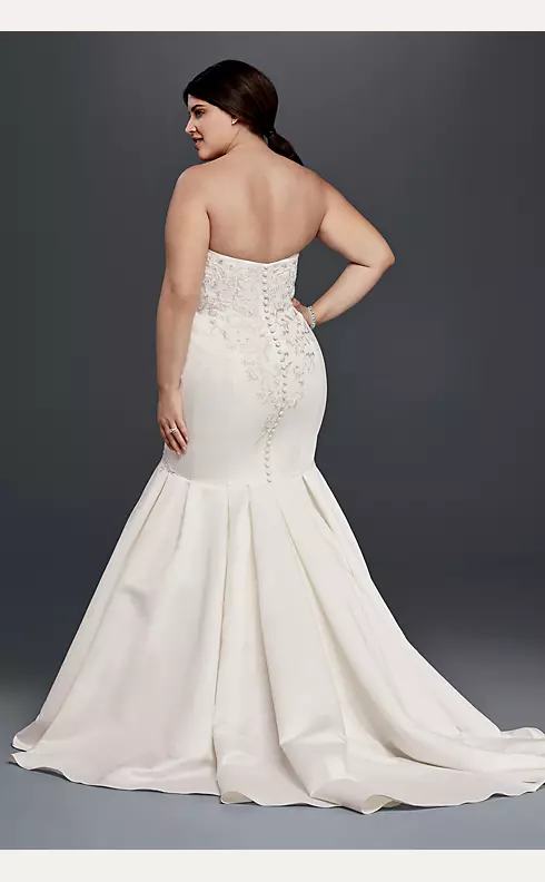 As-Is Satin Plus Size Mermaid Wedding Dress Image 2