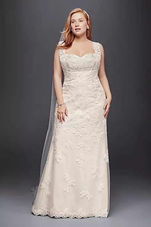 As-Is Sheath Wedding Dress with Tank Straps Image 1