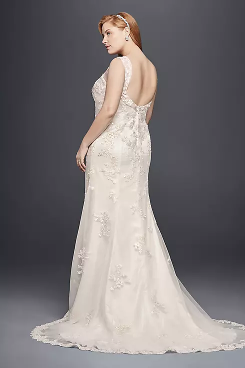 As-Is Sheath Wedding Dress with Tank Straps Image 2