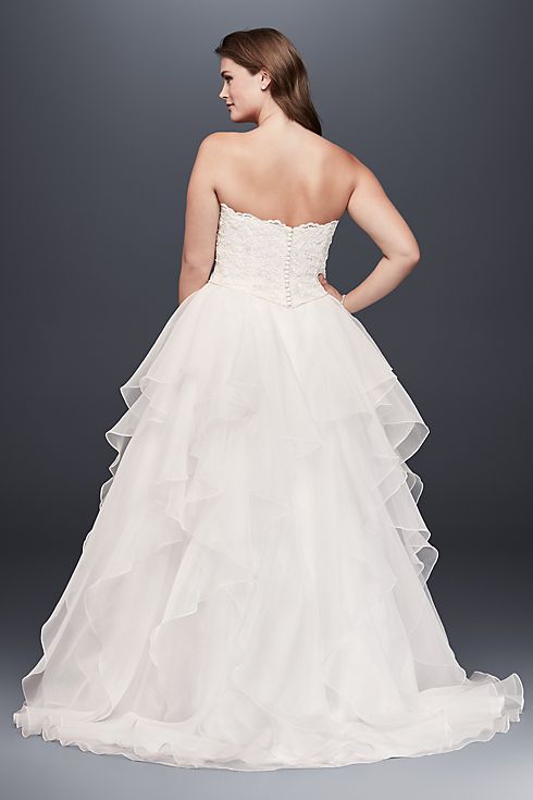 As Is Organza and Lace Plus Size Wedding Dress Image 5