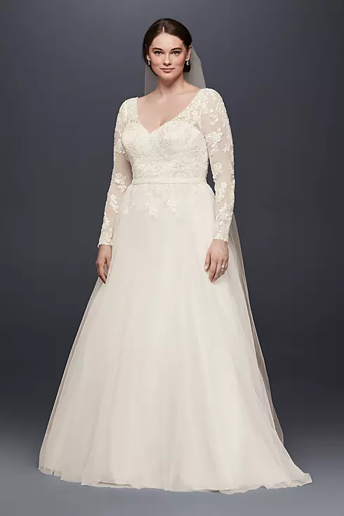 Long Sleeve Wedding Dress With Low Back  Image 1