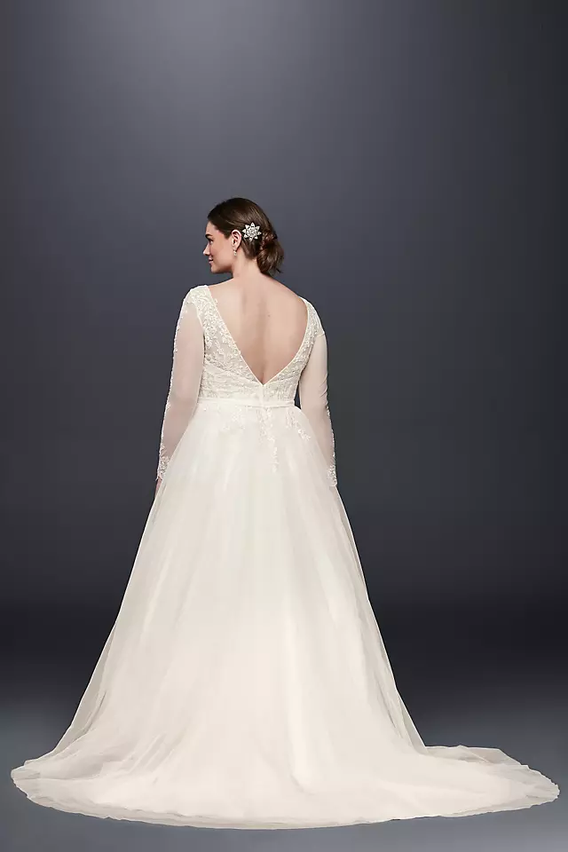 Long Sleeve Wedding Dress With Low Back  Image 2