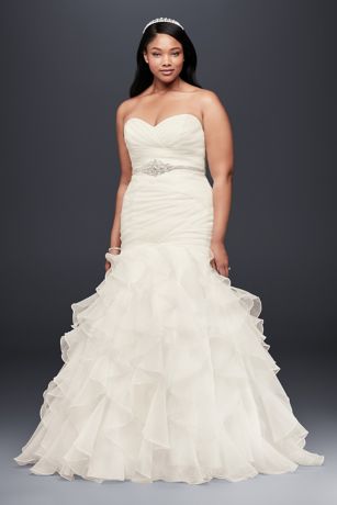 As Is Ruffled Organza Plus Size Wedding Dress | David's Bridal