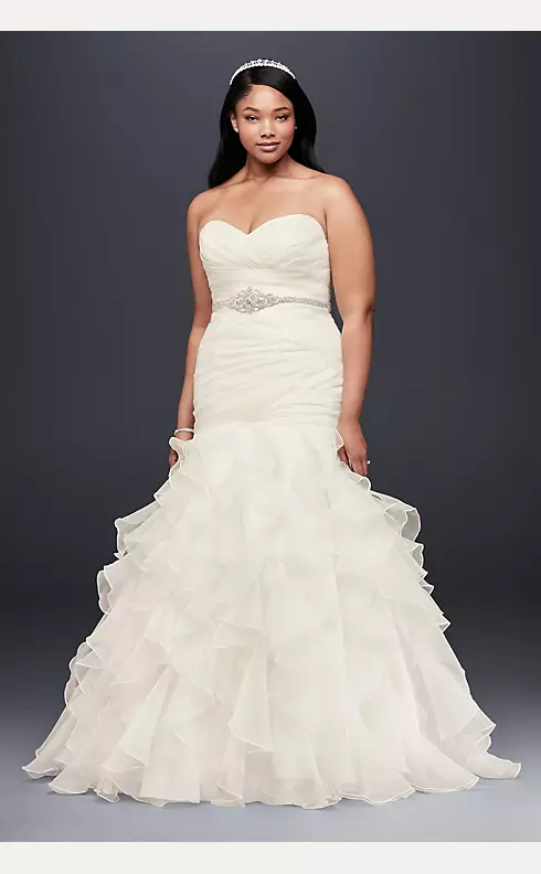 As Is Ruffled Organza Plus Size Wedding Dress Image 1