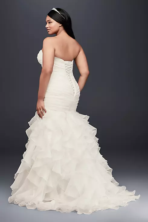 As Is Ruffled Organza Plus Size Wedding Dress Image 2