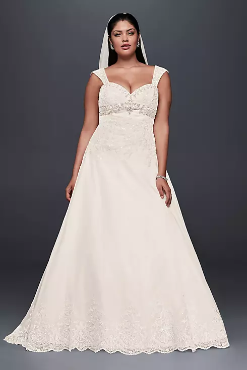 As-Is Plus Size Wedding Dress with Removable Strap Image 1