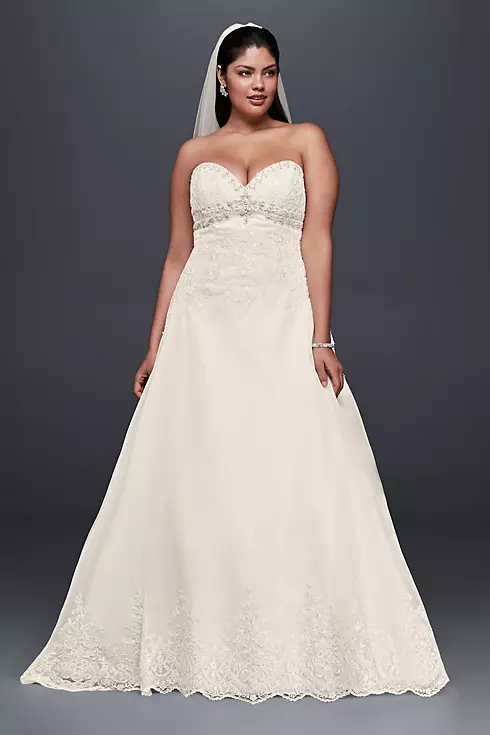 As-Is Plus Size Wedding Dress with Removable Strap Image 2