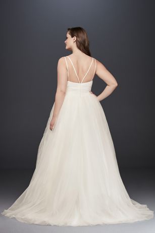 plus size tulle ball gown